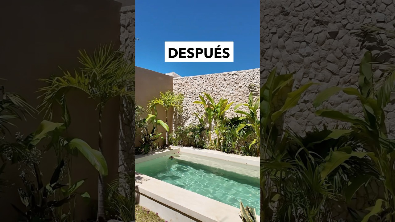 Antes y despu&eacute;s Piscina peque&ntilde;a 🤯✨ #construcci&oacute;n #casa #alberca