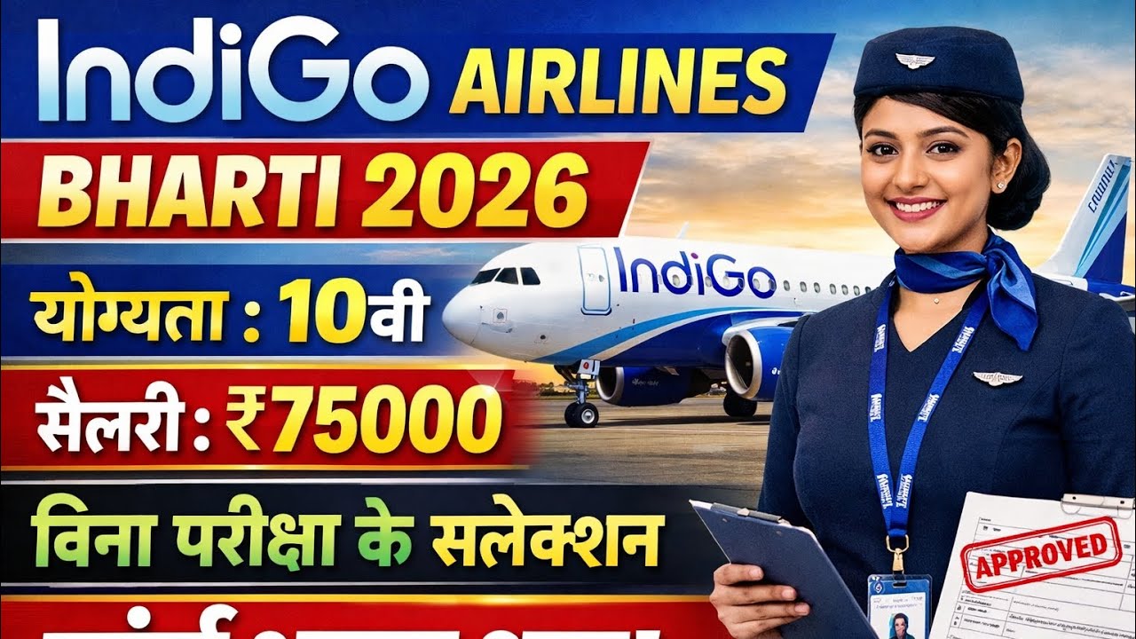 Indigo Airlines Bharti 2026 | एयरपोर्ट भर्ती | सीधी भर्ती | एयरपोर्ट भर्ती 2026