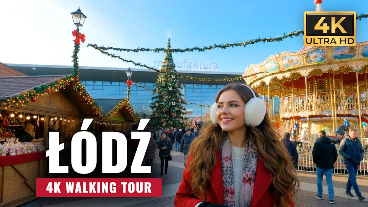 Is This the Most Underrated City in Poland? – 4K Walking Tour – Winter in Łódź 🎄✨