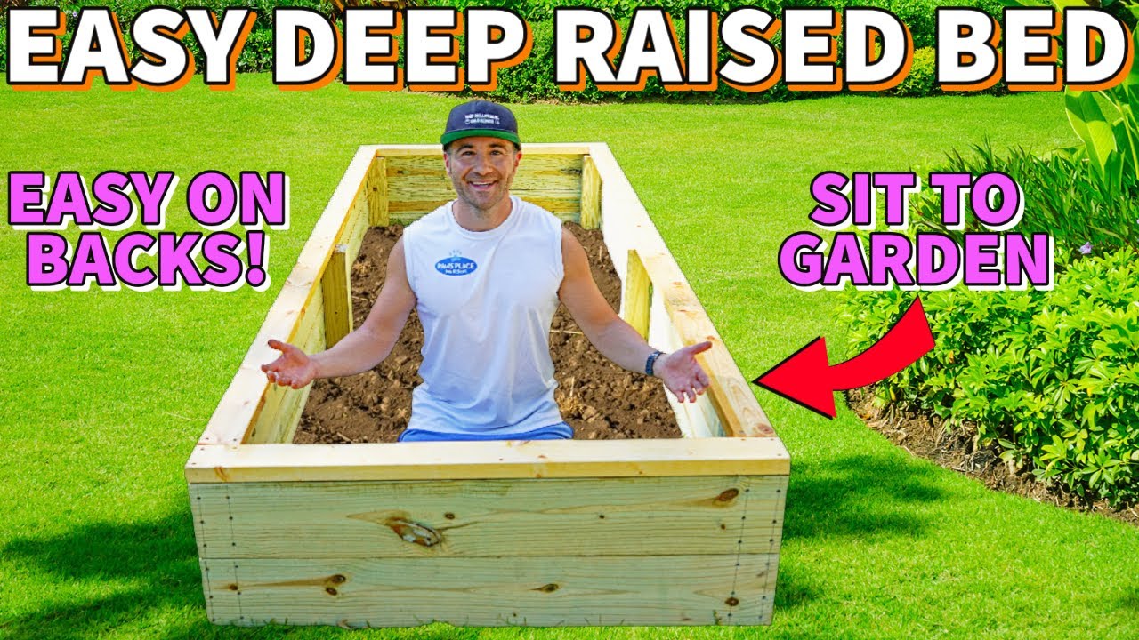 This DEEP RAISED GARDEN BED Saves Your Back And Makes Gardening Easy!