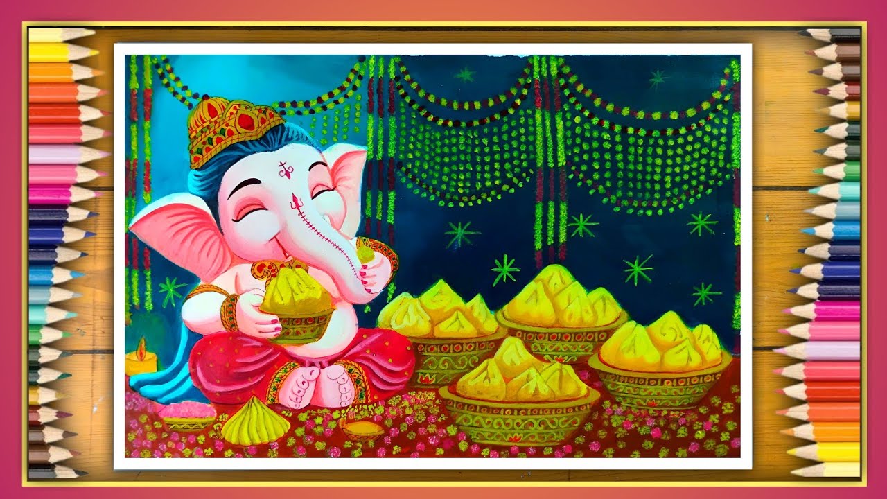 Ganpati Bappa Drawing|| How to Draw Lord Ganesha || Ganesha Painting|| kaushal Artist 