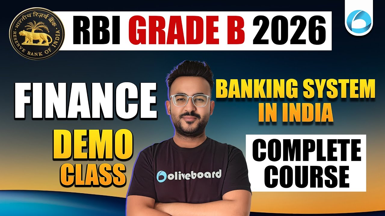 Banking System in India | Finance | Demo Class | RBI Grade B 2026
