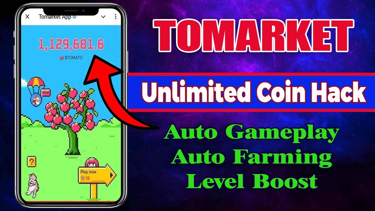 Tomarket Unlimited Coin Hack | Tomarket Auto Game Play | Tomarket Script Hack  Unlimited Coins