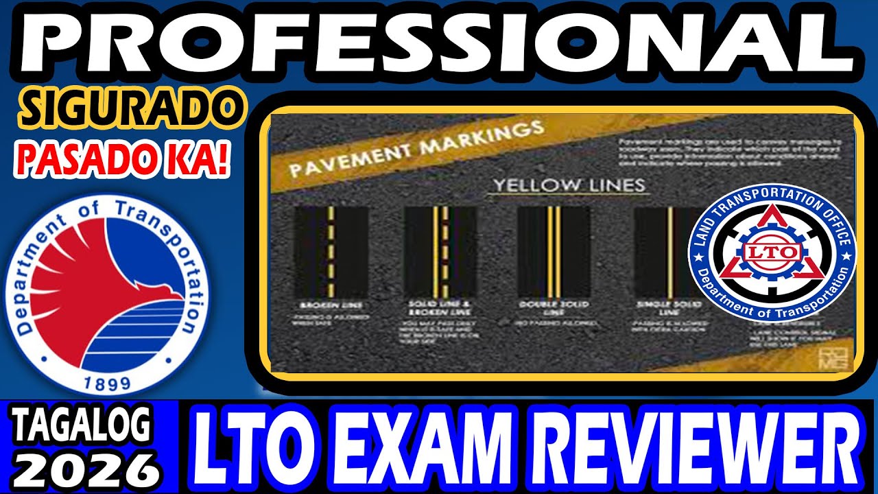 TAGALOG  PROFESSIONAL DRIVERS LICENSE | 2026 LTO EXAM REVIEWER | CDE VALIDATION EXAM