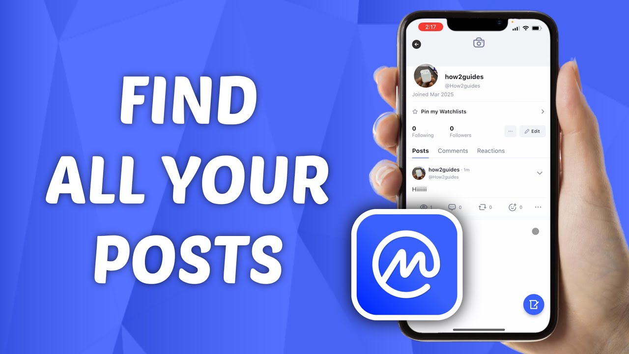 How to Find your Posts on CoinMarketCap