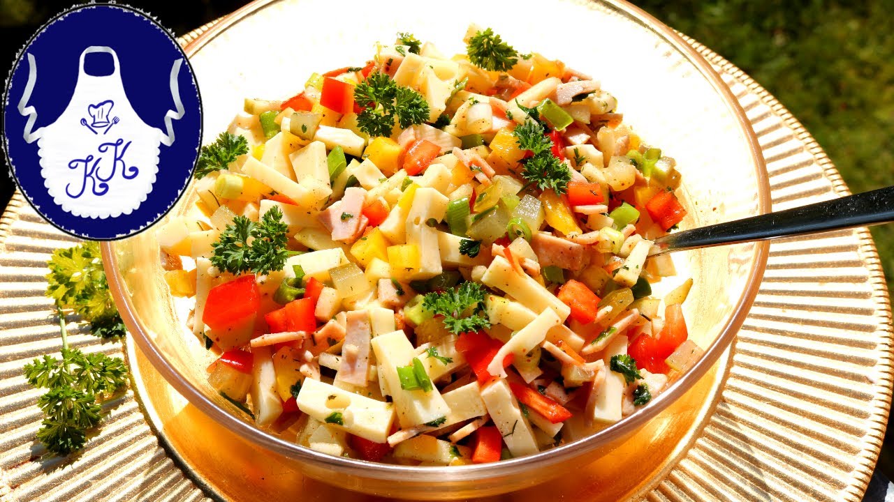 Ein schnelles Rezept für Käsesalat in 10 Minuten fertig