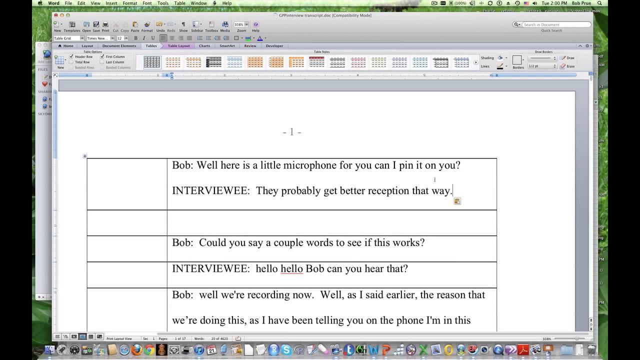Soc-Wk 5536 Using MS Word and Excel for Open Coding of Qualitative Data