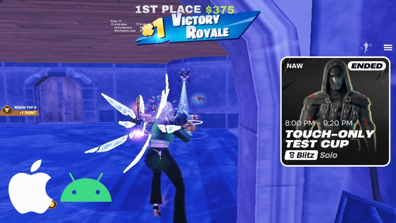How I WON The Fortnite Mobile Blitz Cup.. ($375)