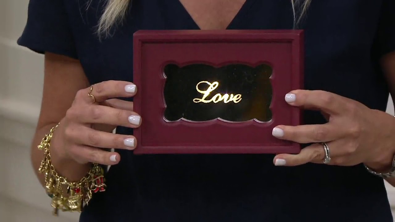 Set of 3 Inspirational Illuminated Framed Mirrors w/Gift Boxes on QVC