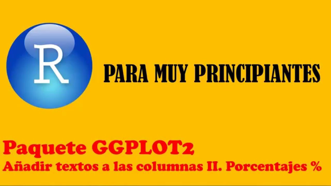 GGPLOT2  Añadir textos a las columnas II  Porcentajes %