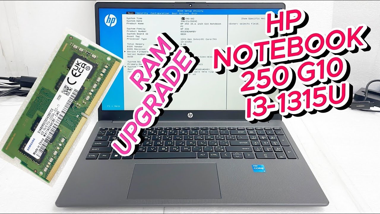 HP Notebook 250 G10 i3-1315U RAM Upgrade | 85C89EA | HP Notebook 250 G10