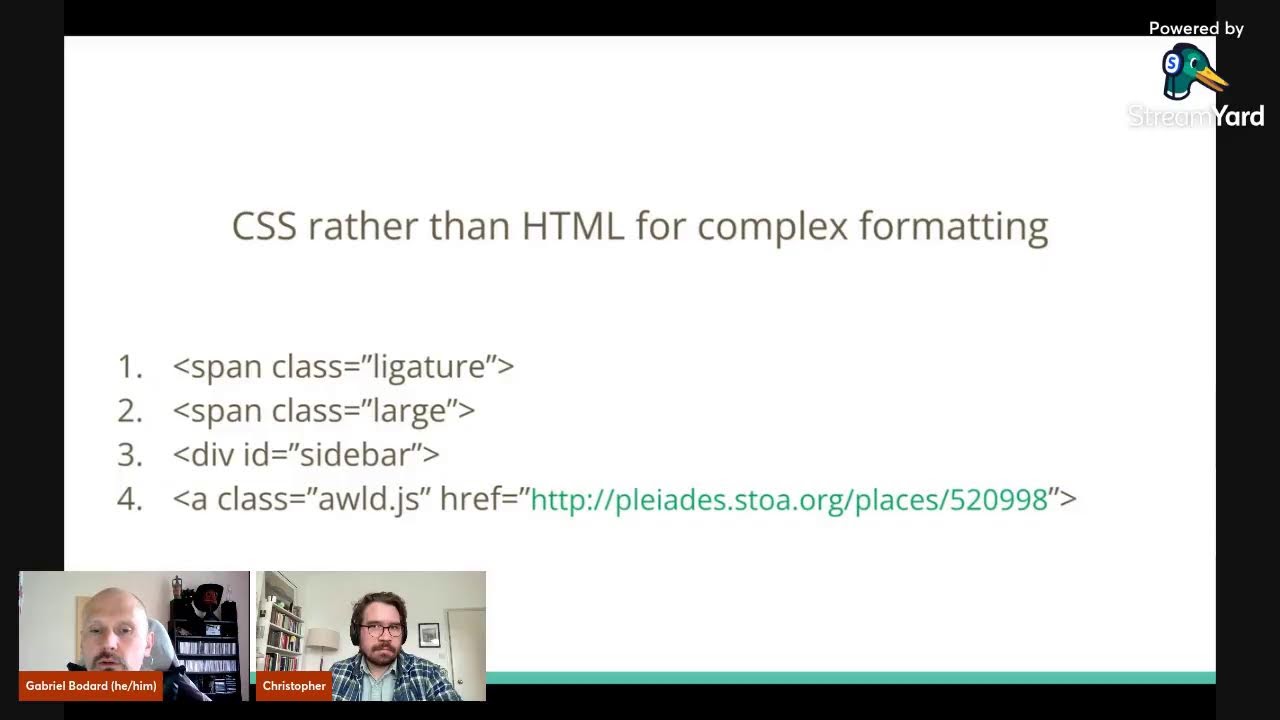 Advanced Textual Editing: Rendering in HTML (primer)