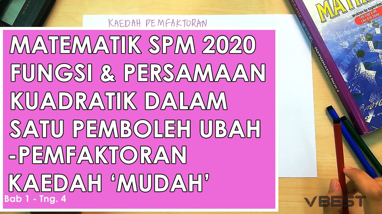 Bab 1 Matematik Tingkatan 4 | Fungsi & Persamaan Kuadratik Dalam Satu Pemboleh Ubah (Bhg. 3) [KSSM]