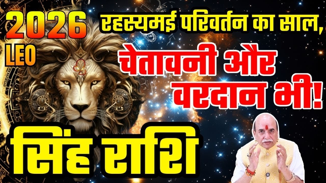 सिंह राशि - रहस्यमई परिवर्तन का साल, चेतावनी और वरदान भी! सिंह राशिफल 2026 | Leo
