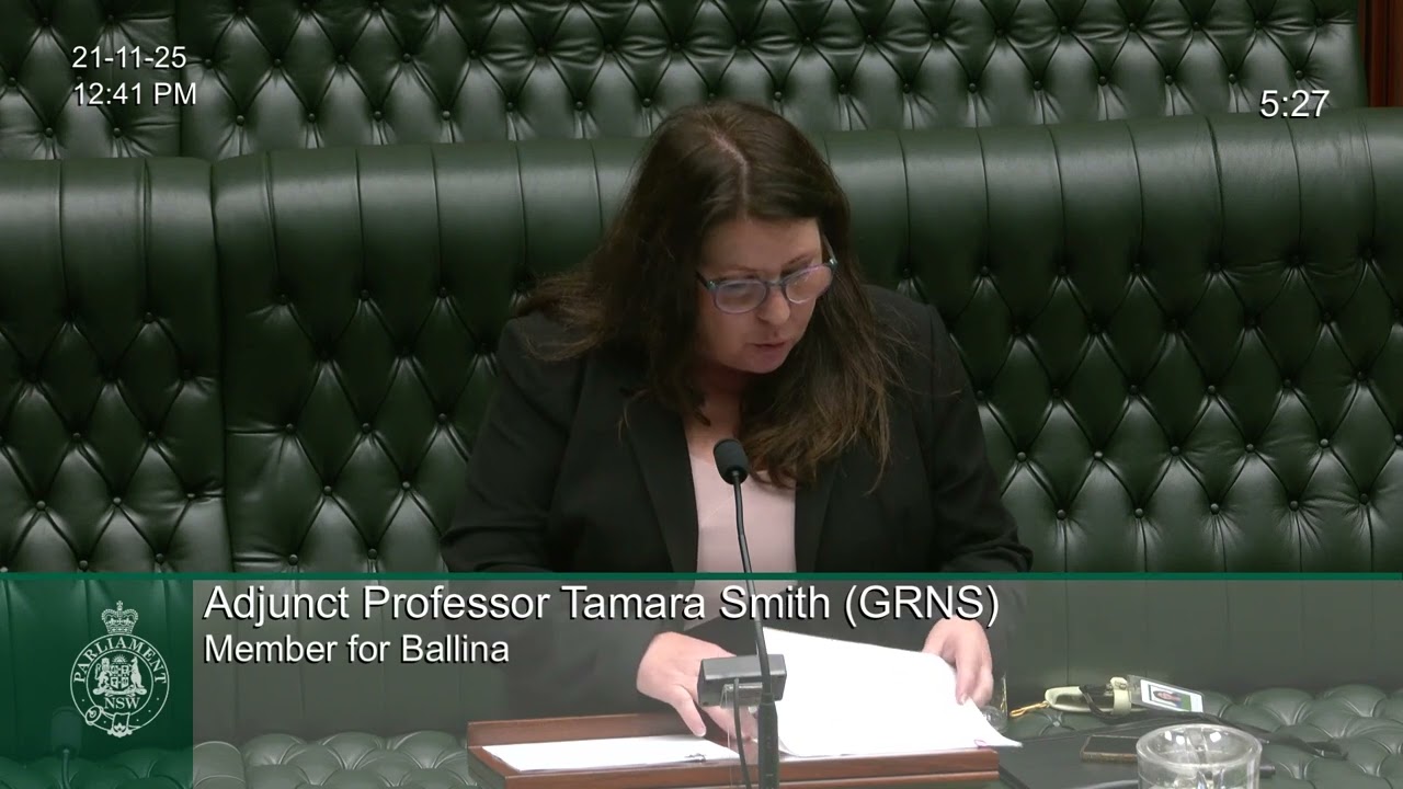 Tamara Smith MP: Opposing Lowered Standards of Proof in NSW Correctional Centres