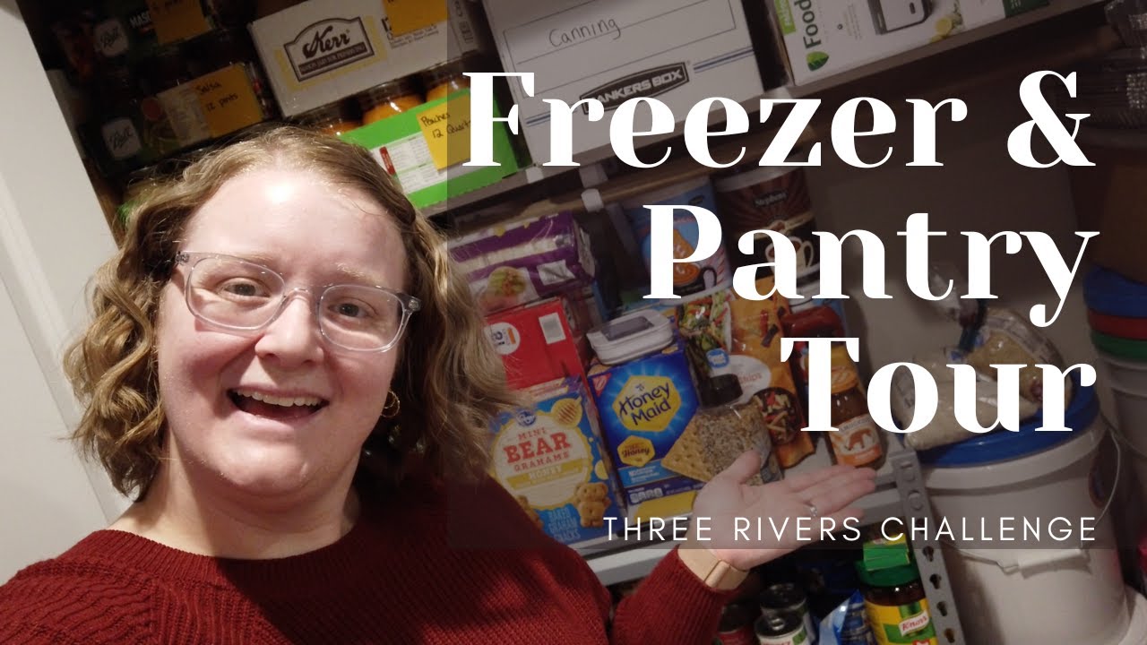 What's in my Pantry, Freezers, and Food Storage? || Pantry & Freezer Tour || #threeriverschallenge