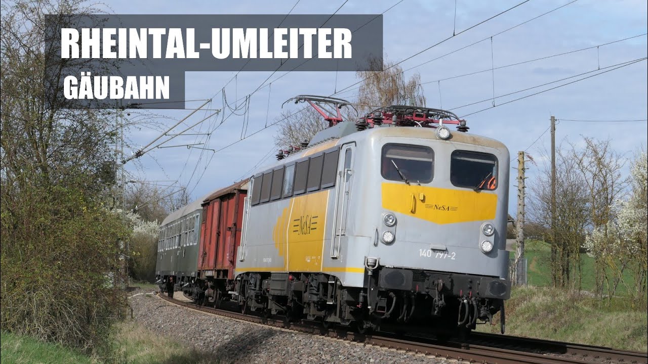 Rheintal-Umleiter auf der Gäubahn März 2024 mit Nightjet, NeSa 140 797 uvm.