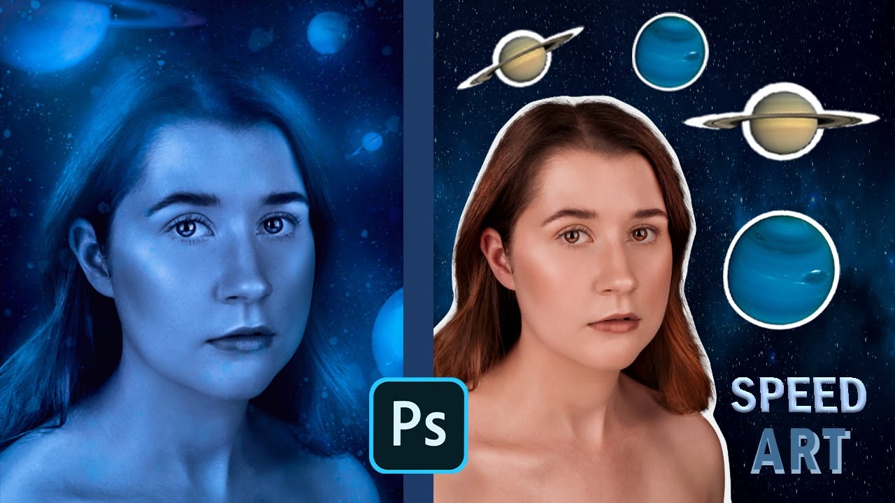 GALAXY fantasy photoshop manipulation | Speed Art