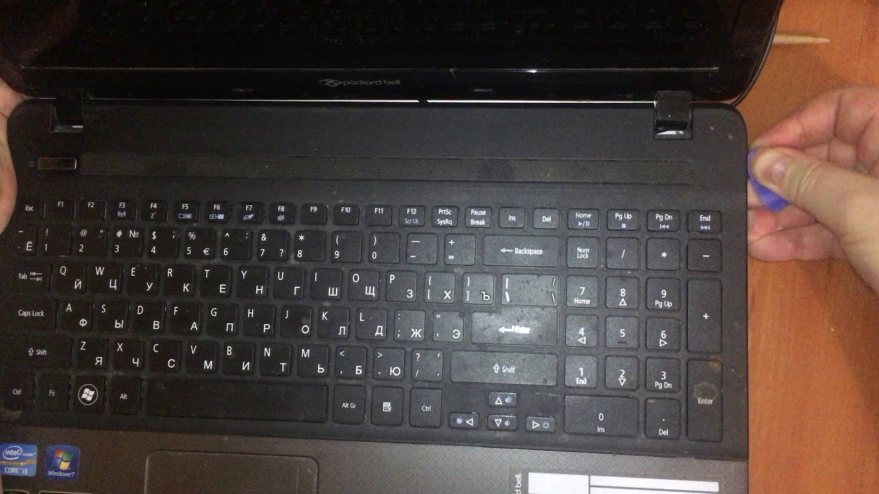 PACKARD BELL TS11-HR-320RU разбор и чистка.