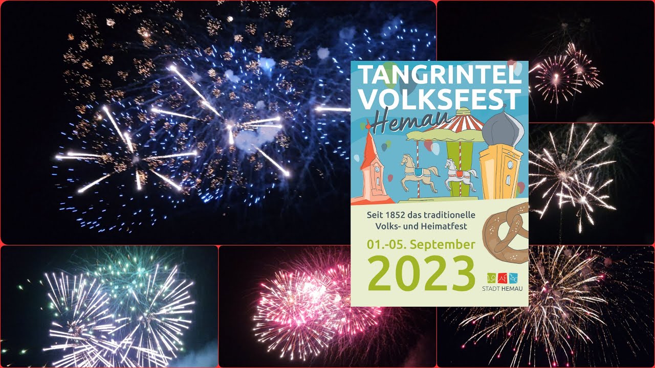 4K / Feuerwerk zum Volksfestabschluss 2023 in Hemau