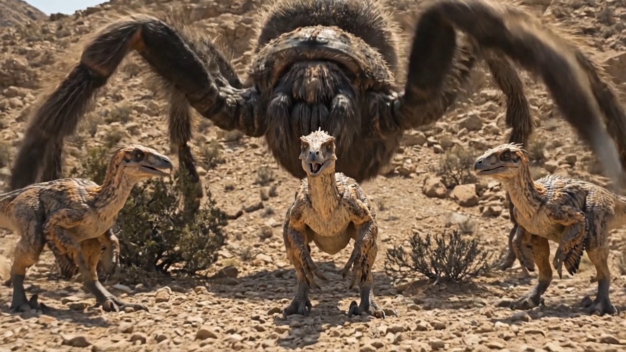 Raptors vs Giant Spiders – The Fierceest Battle in Dinosaur History Part 2.
