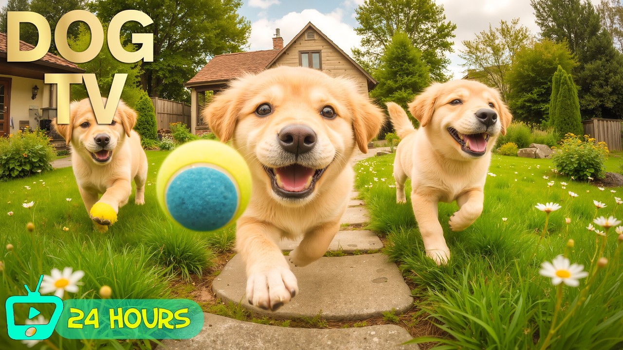 24 Hours of Dog TV for Dogs to Watch 🐶 Relaxing Anti-Anxiety Video for Happy Dogs 🐾