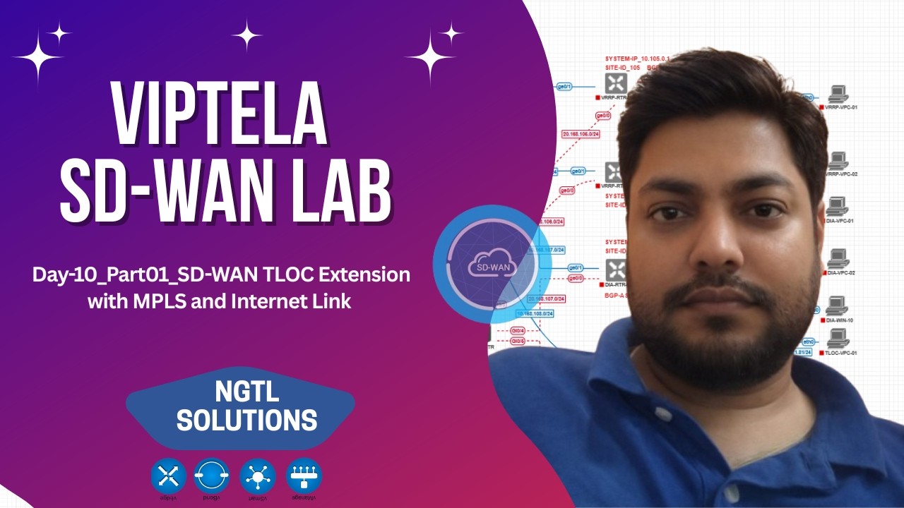 Day 10 Part01 SD WAN TLOC Extension with MPLS and Internet Link