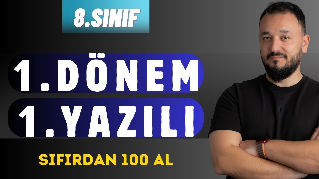 8.Sınıf Matematik 1.Dönem 1.Yazılı Soruları - 2026 | SIFIRDAN 100 AL !
