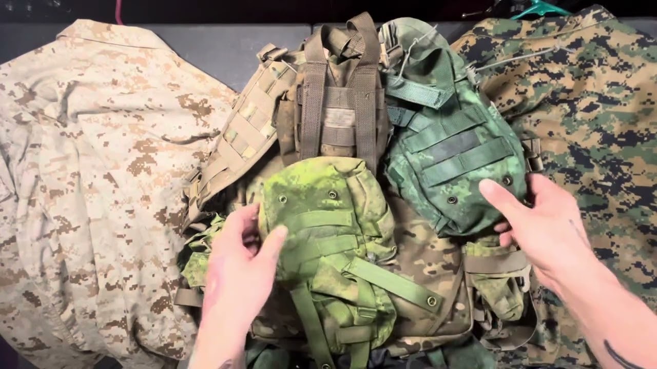Краска и аэрозольная краска Rit, излишки снаряжения ACU.