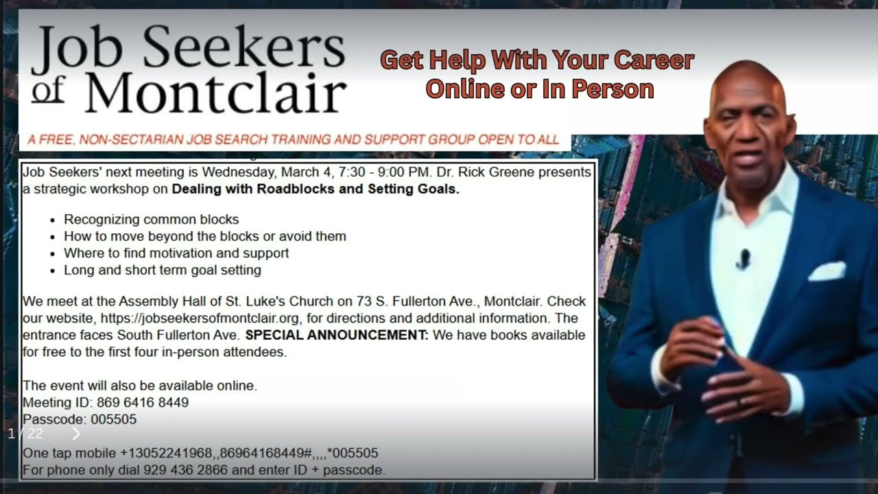 “Dealing with Roadblocks and Setting Goals.”