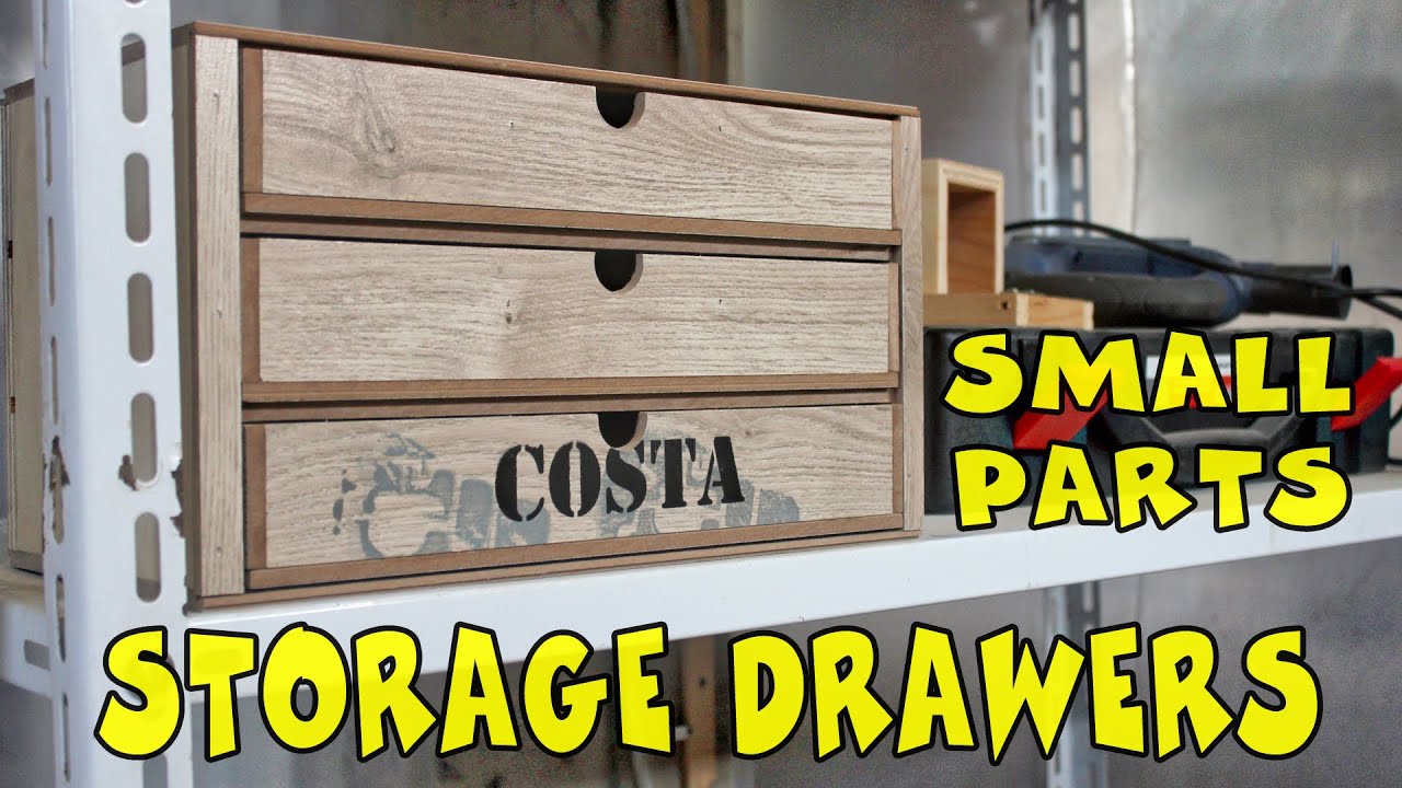 Small parts storage drawers (Portaminuterie)
