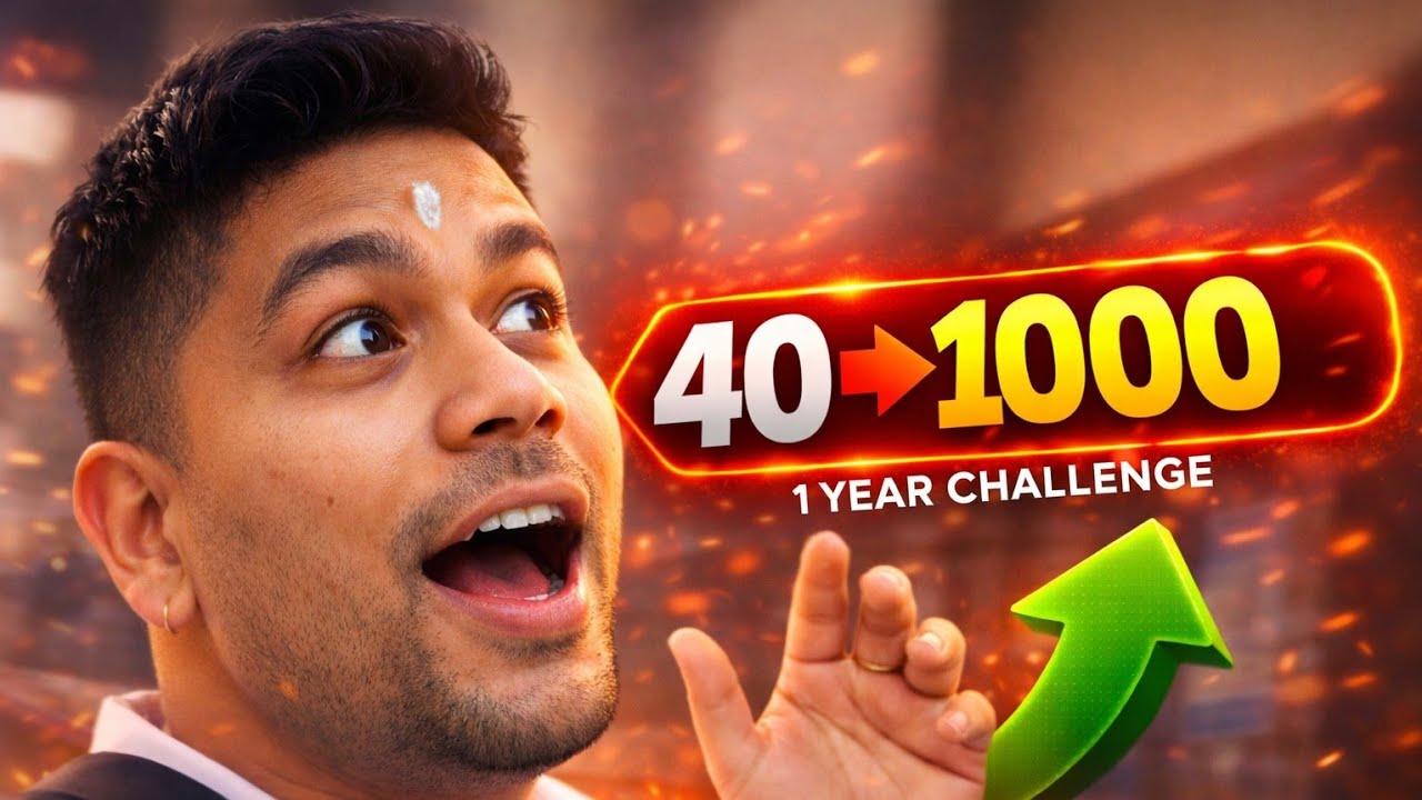 40 Subscribers Se 1000 Tak 😱 1 Year YouTube Challenge! #1000subscriber #youtube #vlog #challenge 