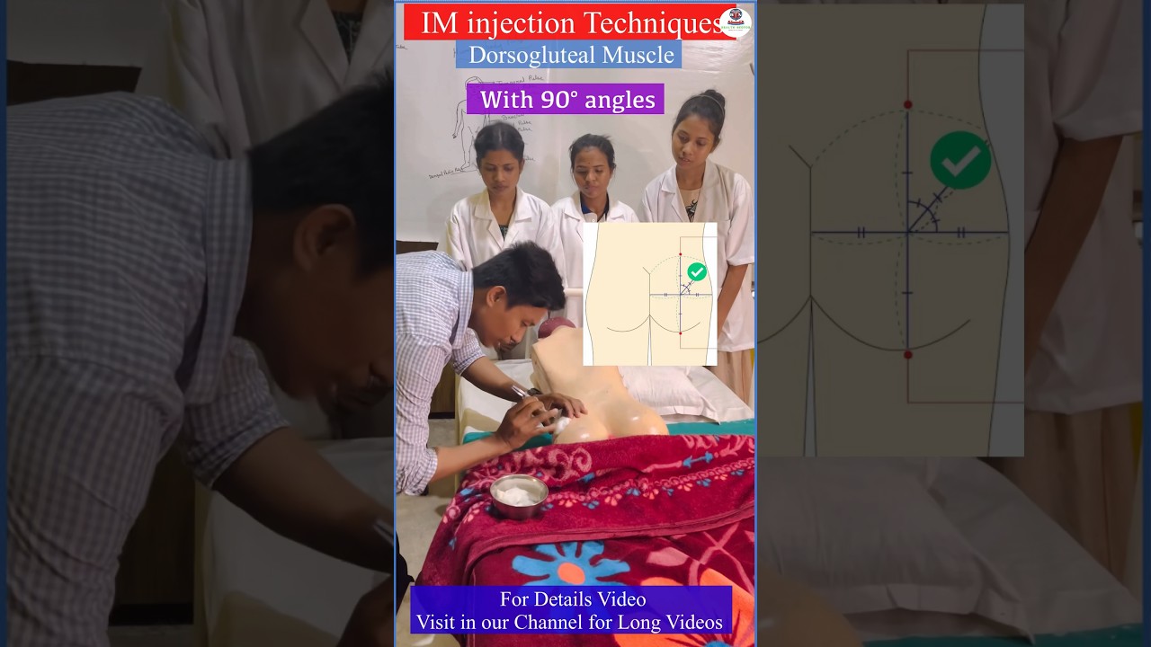 Dorsogluteal Muscle Injection | IM injection Techniques | Health Sector #iminjection #injection