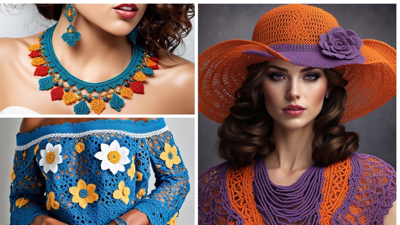 Ideias de design ROUPAS e ACESSÓRIOS de crochê | A Arte em Crochê #aarteemcroche #croche #tricotado