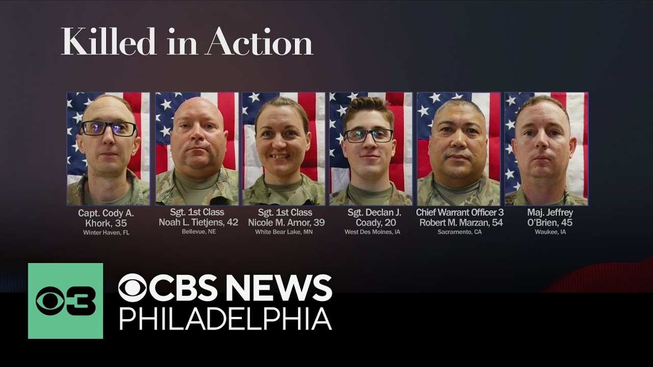 Bodies of U.S. troops killed in Iranian airstrike will be flown to Delaware for dignified transfer