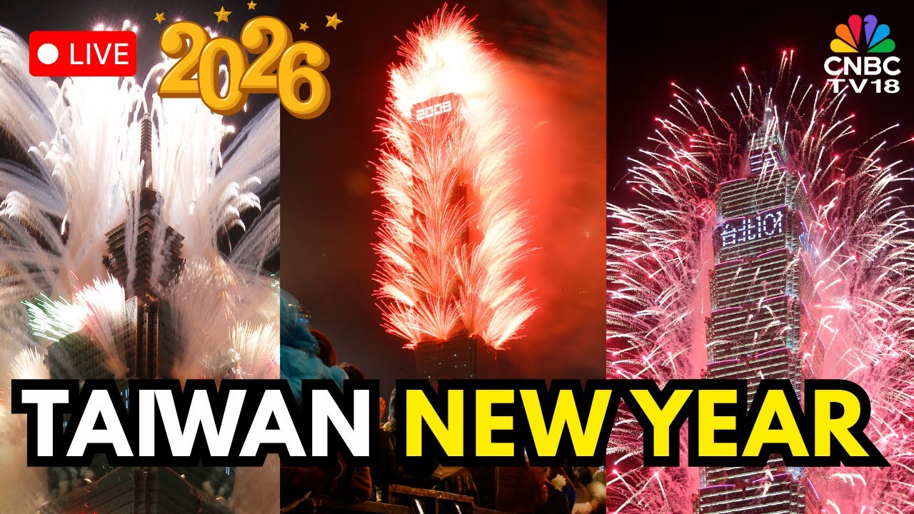 Taiwan New Year 2026 LIVE: Fireworks At 101 Tower In Taipei | Happy New Year 2026 | 新年快樂 |  N18G