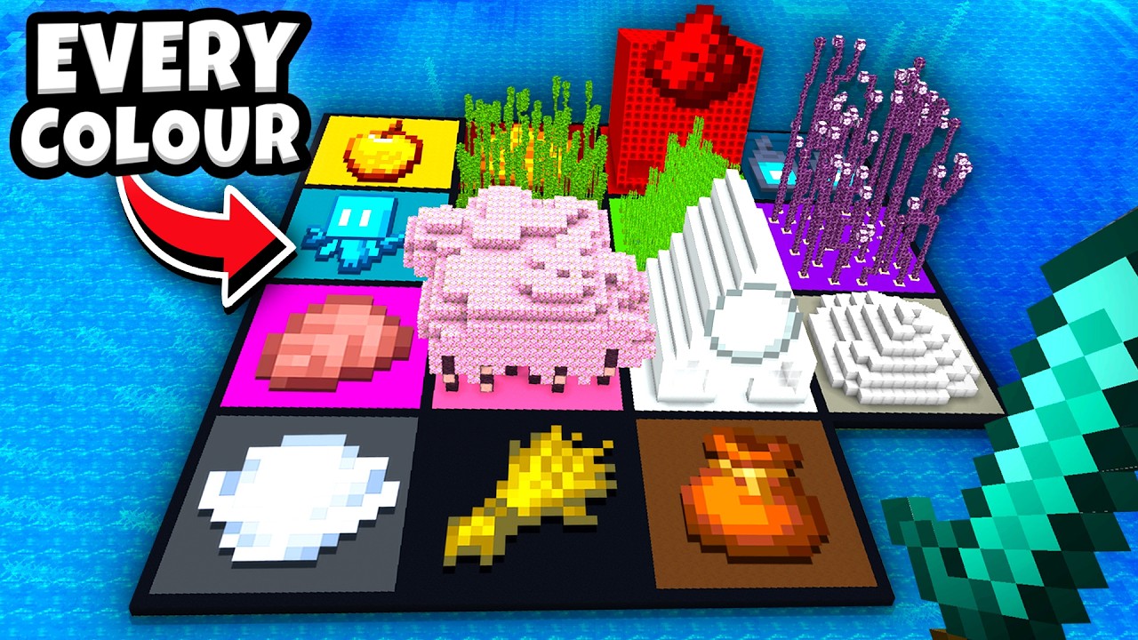 I Built a Farm for EVERY COLOUR in Minecraft Hardcore