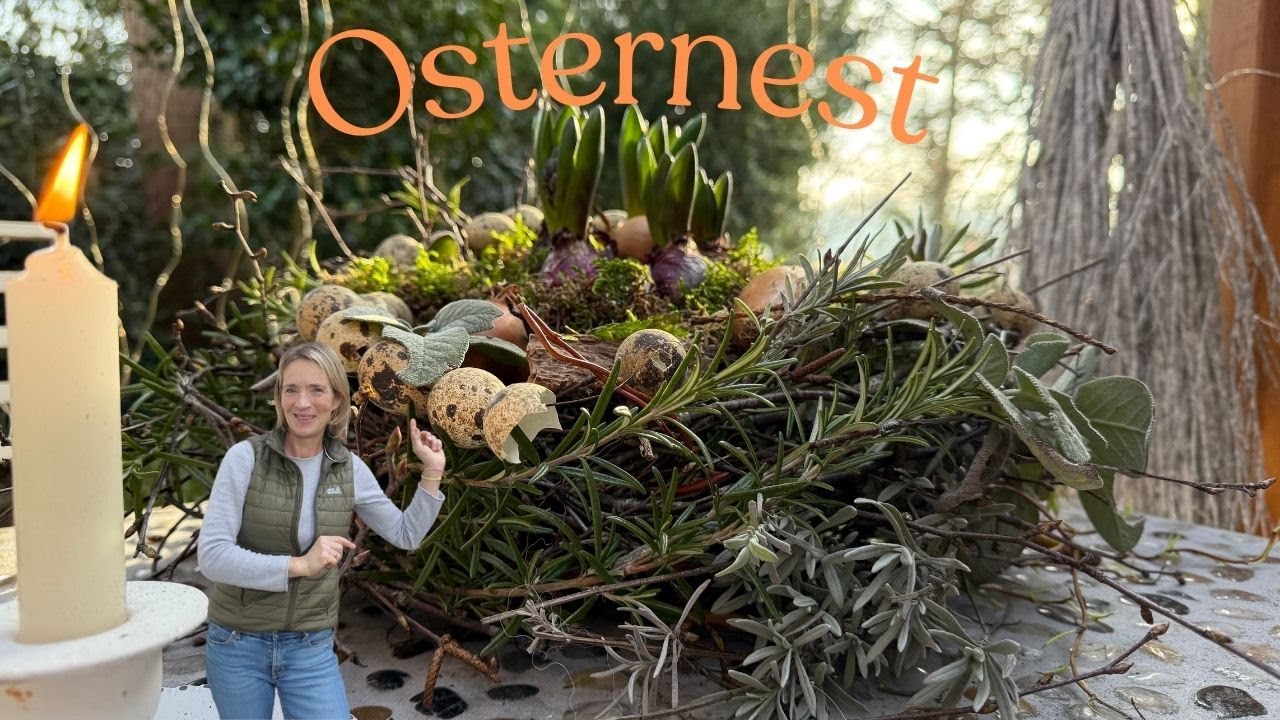 DIY Osternest NATÜRLICH & DUFTE 🐇 OSTERDEKO mit Ästern & Kräutern