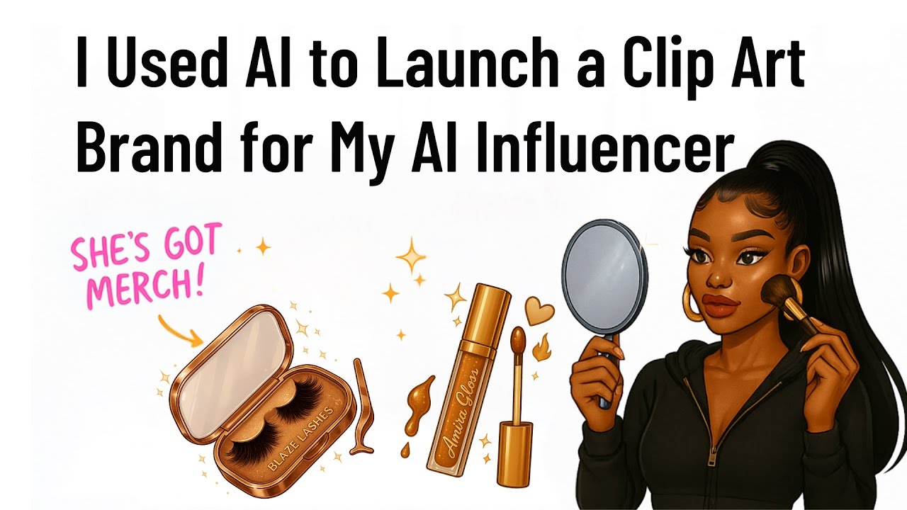 I Used AI to Launch a Clip Art Brand for My AI Influencer in Under 30 mins