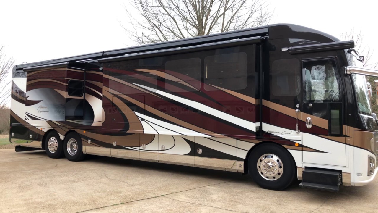 2019 AMERICAN COACH EAGLE HERITAGE 45C CLASS A 605HP CUMMINS RV MOTOR HOME COACH FOR SALE REVIEW