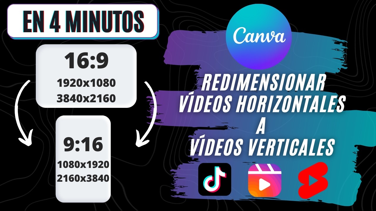 Cómo CONVERTIR vídeos HORIZONTALES a VERTICALES | Canva Tutorial