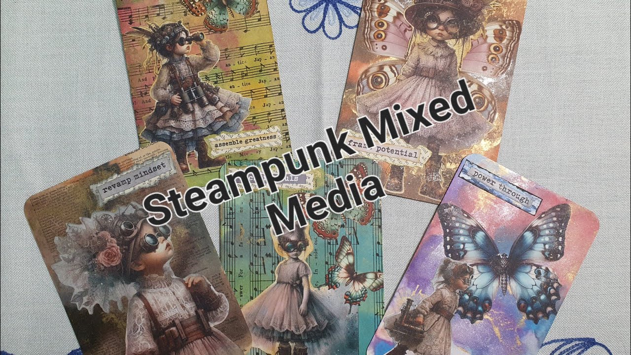 Steampunk Mixed Media Journal Cards - Mish Mash Monday
