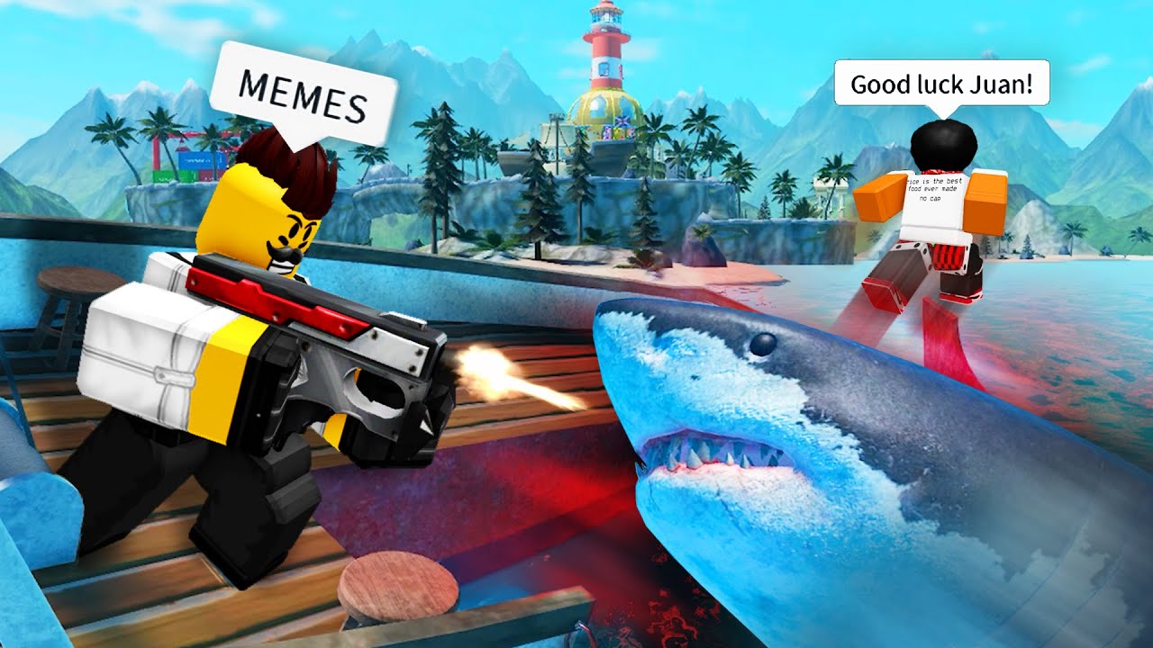 ROBLOX Sharkbite 2 Funny Moments (MEMES) 🦈
