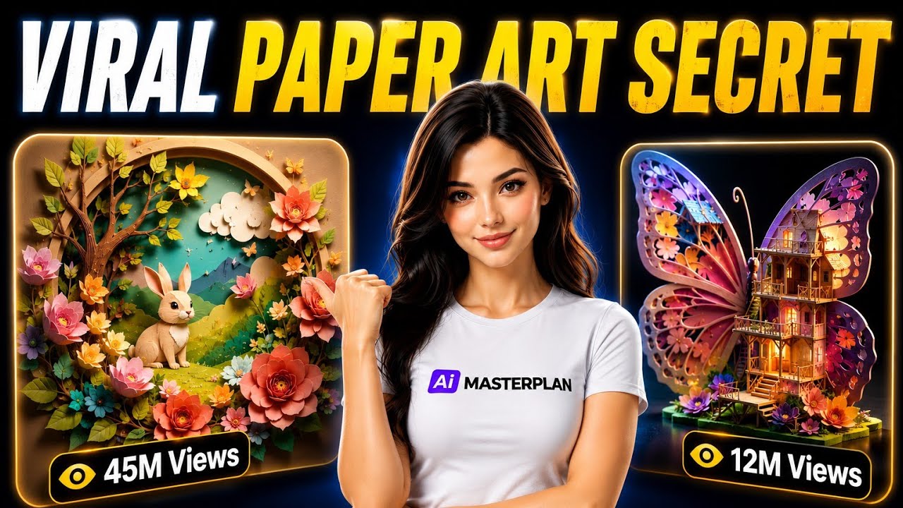 Create Viral Paper Art AI Videos for FREE! (Step by Step Guide)