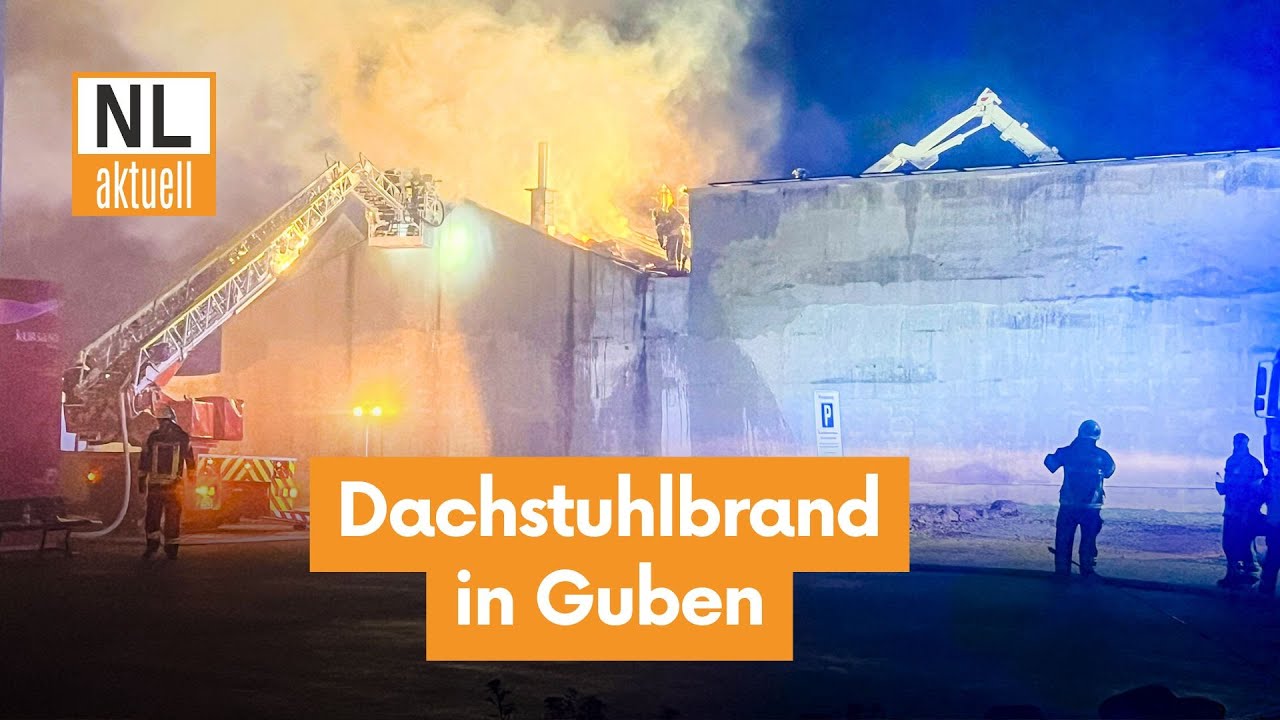 Guben | Dachstuhlbrand sorgte für Großeinsatz, Kreisbrandmeister über Lagebild vor Ort