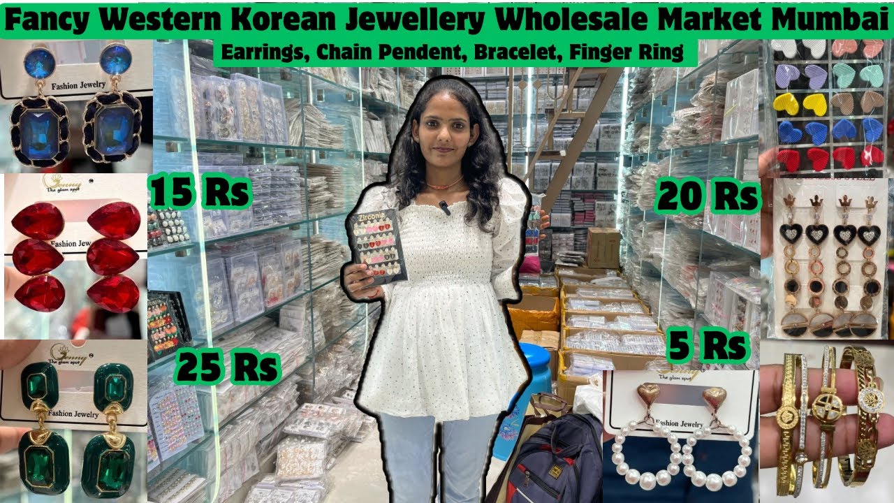Korean Jewellery Wholesale Market Mumbai | Fancy Western Jewellery Wholesale | Earrings Bracelets