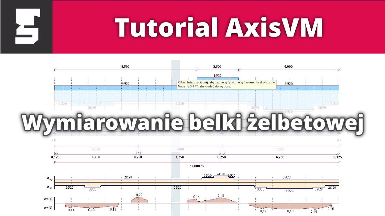 Tutorial AxisVM - Wymiarowanie belki żelbetowej