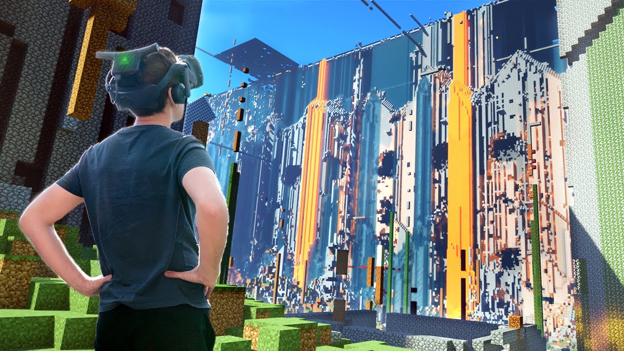 I tried escaping 2b2t's spawn in VR...