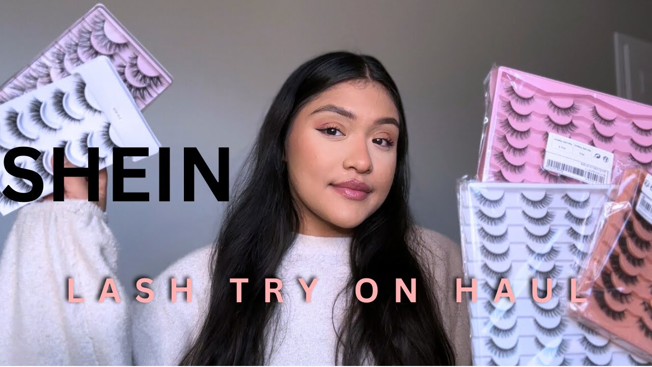 TRYING ON SHEIN LASHES!!