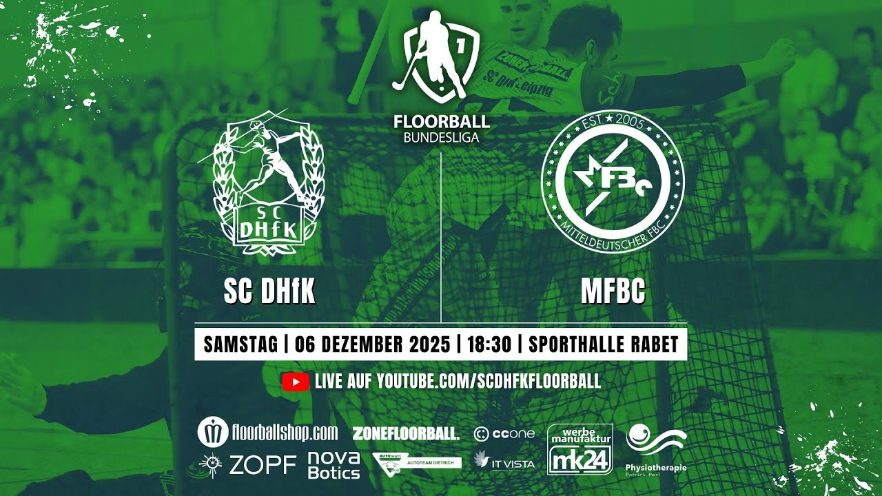 1. Floorball Bundesliga | SC DHfK Leipzig vs. MFBC Leipzig | 12. Spieltag